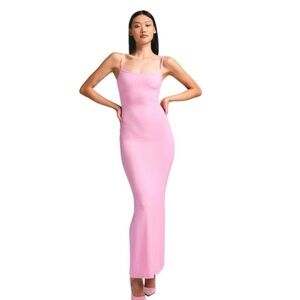 SKIMS soft lounge long slip dress -pink size Medium